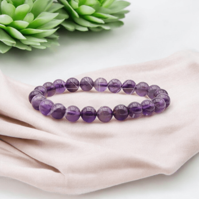 BRACELET BOULE AMÉTHYSTE BRÉSIL A