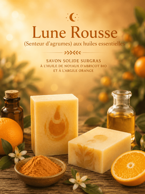 Lune Rousse (Senteur d’agrumes) aux huiles essentielles