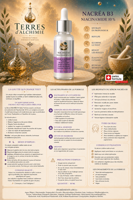 SERUM NIACINAMIDE 10% ET PREBIOTIQUES 30ml