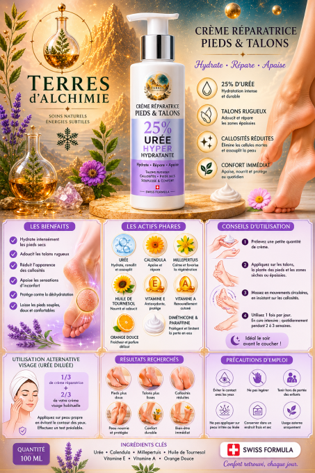 CREME REPARATRICE PIEDS ET TALONS UREE 25% 100ml