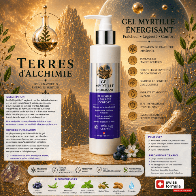 GEL MYRTILLE ALOE VERA (Jambes lourdes) 100ml
