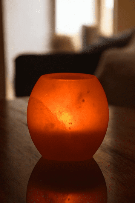 Bougeoir en Cristal de Sel Naturel Arrondi 1kg