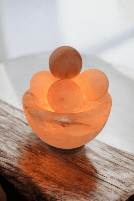 Lampe de Sel Himalaya - Bol avec boules de sel
