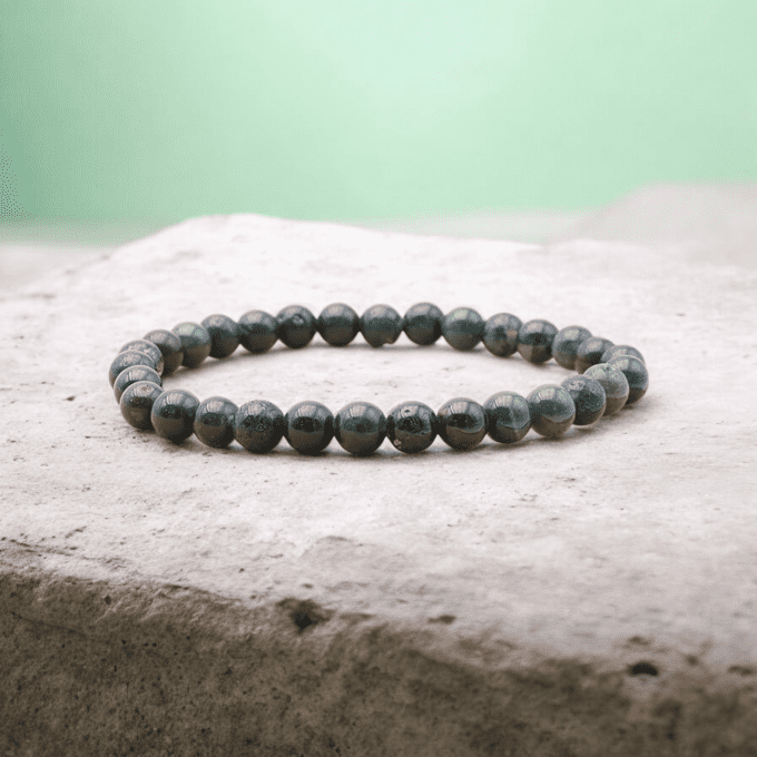 BRACELET BOULE AGATE MOUSSE A