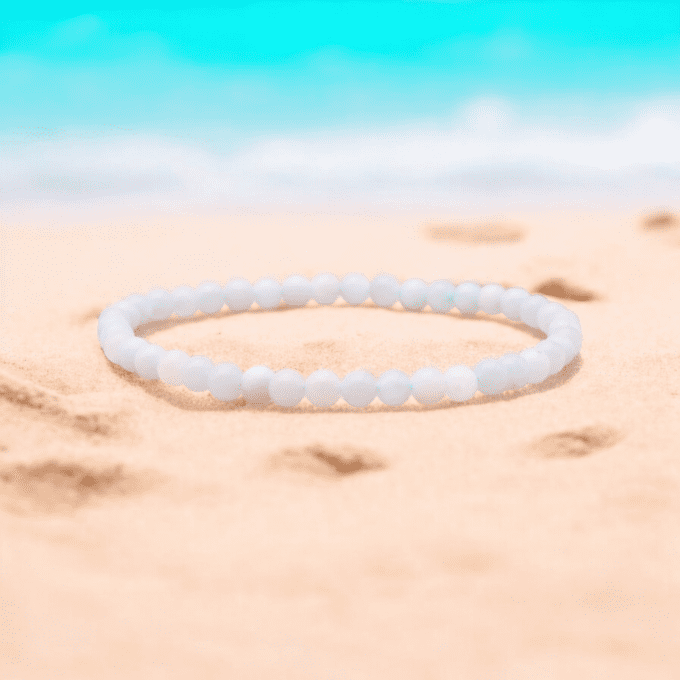 BRACELET BOULE AIGUE MARINE BRÉSIL A