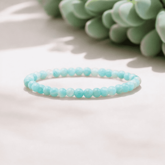BRACELET BOULE AMAZONITE PÉROU A