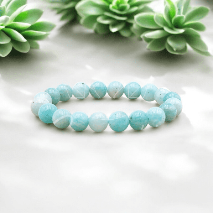 BRACELET BOULE AMAZONITE PÉROU A