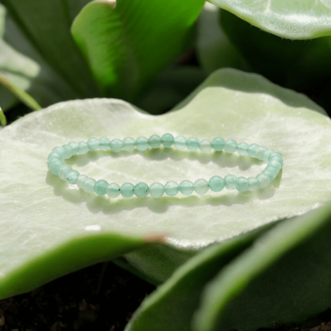 BRACELET BOULE AVENTURINE VERTE A