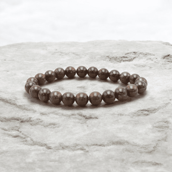 BRACELET BOULE BRONZITE A