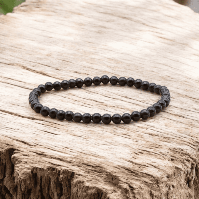BRACELET BOULE OBSIDIENNE OEIL CÉLESTE A