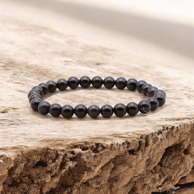 BRACELET BOULE OBSIDIENNE OEIL CÉLESTE A