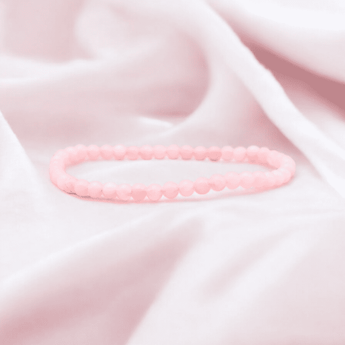 BRACELET BOULE QUARTZ ROSE BRÉSIL A
