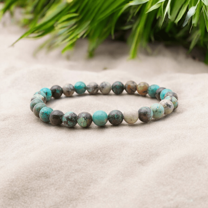BRACELET BOULE TURQUOISE D AFRIQUE A