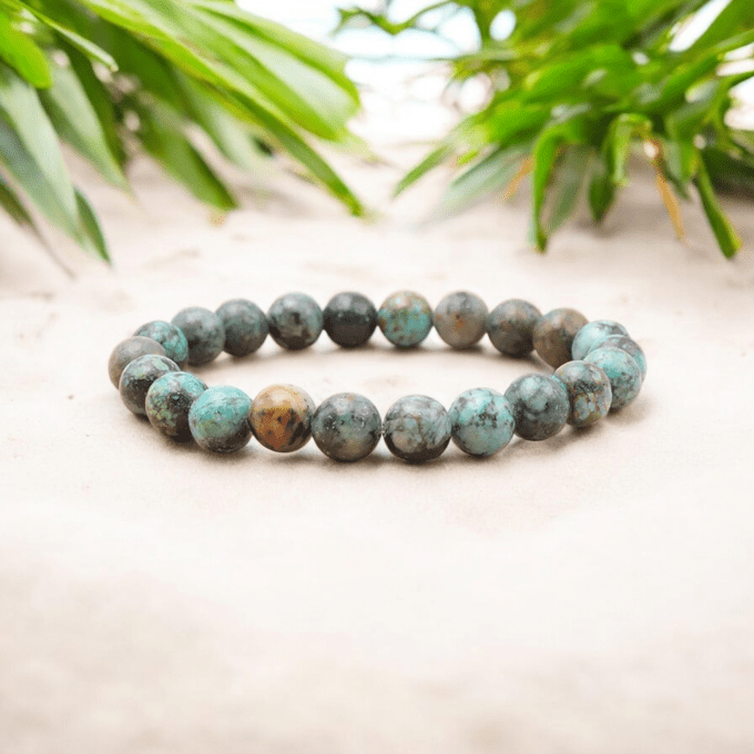BRACELET BOULE TURQUOISE D AFRIQUE A