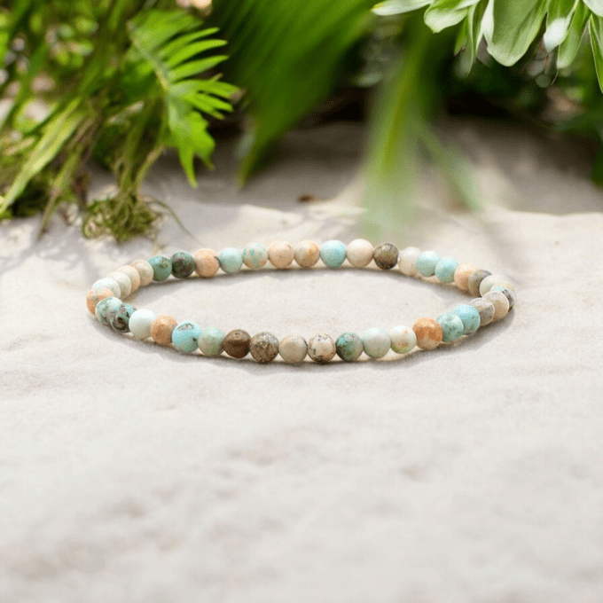 BRACELET BOULE TURQUOISE DU PEROU A