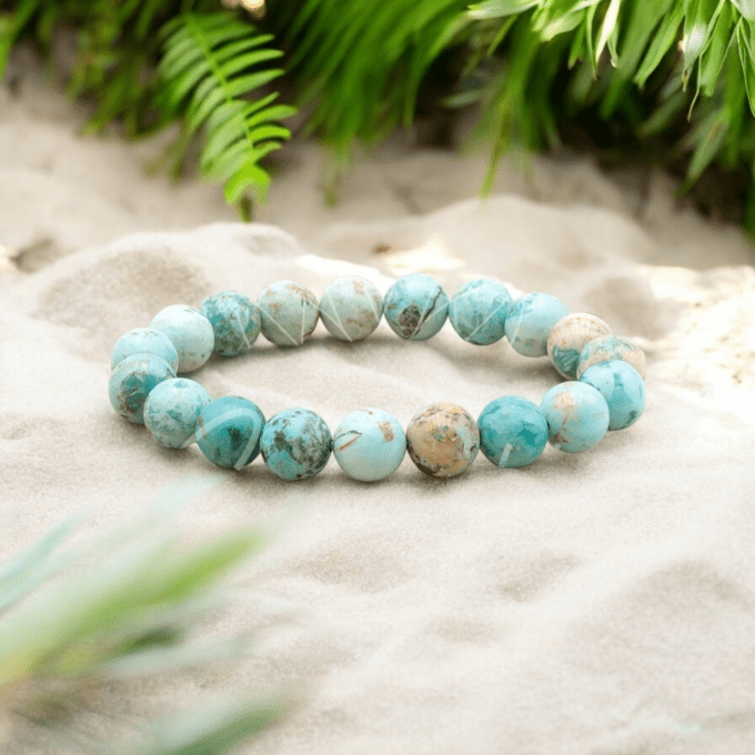BRACELET BOULE TURQUOISE DU PEROU A