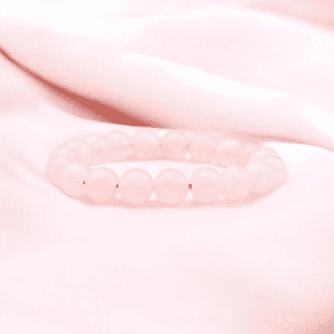 BRACELET BOULE QUARTZ ROSE BRÉSIL A