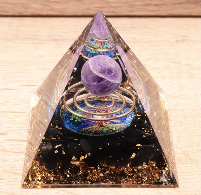 ORGONITE 60MM ARBRE DE VIE SPIRALE